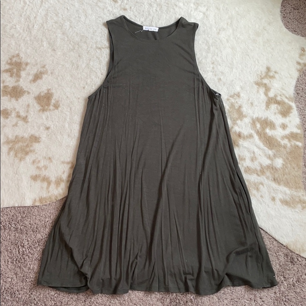 Olive Green Swing Dress